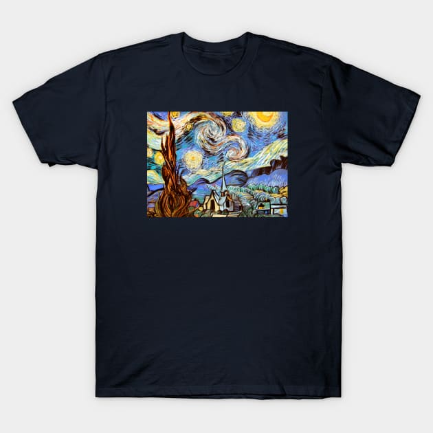 Starry Night T-Shirt by Midcenturydave